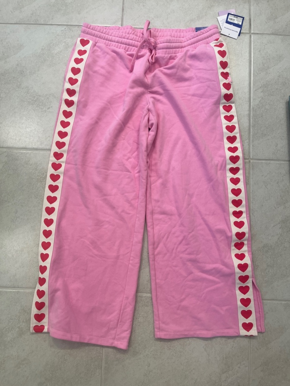 JoyLab Pink Heart Side Stripe Sweatpants — XXL — NWT